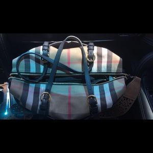 Authentic Burberry mason diaper bag